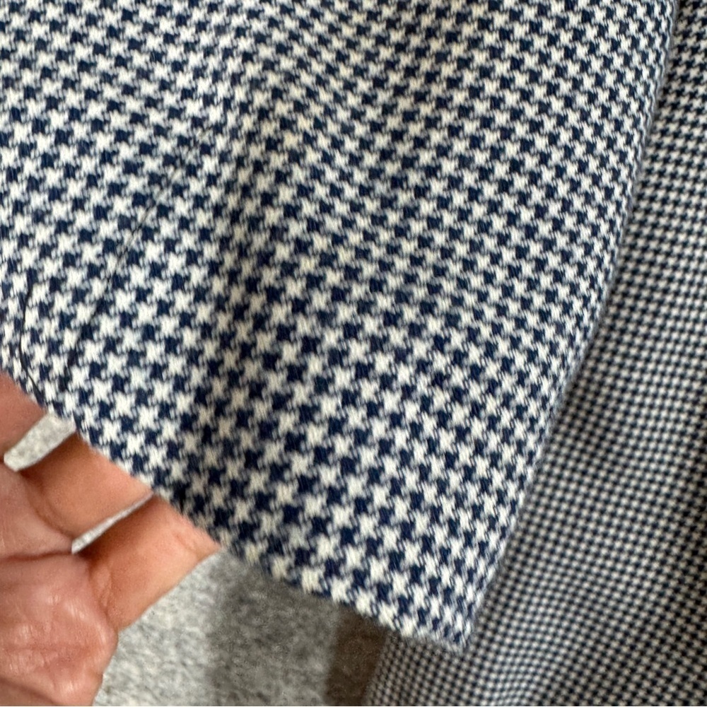 Kids Vintage Holt Renfrew Houndstooth Burgundy Collar Academia Coat 6 - Picture 8 of 16